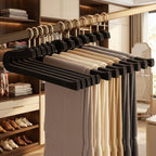 10 Pcs Black Pants Hanger Storage Organiser | StorageOZ