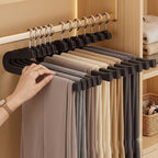 10 Pcs Black Pants Hanger Storage Organiser | StorageOZ
