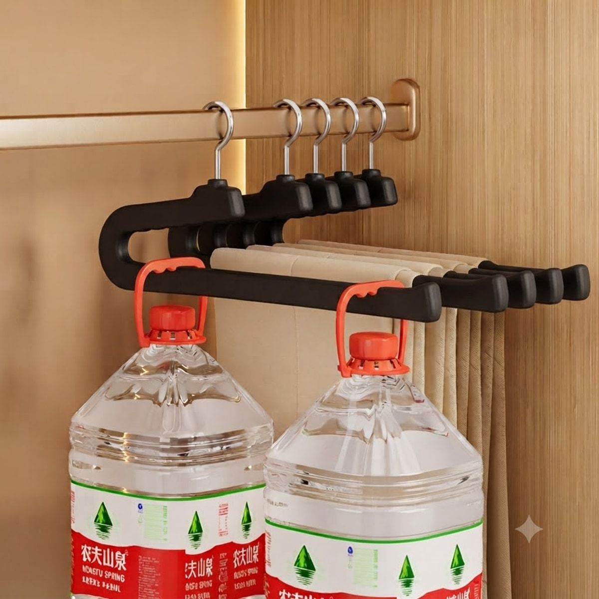 10 Pcs Black Pants Hanger Storage Organiser | StorageOZ