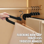10 Pcs Black Pants Hanger Storage Organiser | StorageOZ