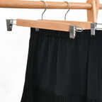 10 Pcs Wooden Clip Pants Hangers Two Finishes | StorageOZ