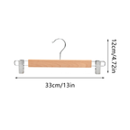 10 Pcs Wooden Clip Pants Hangers Two Finishes | StorageOZ