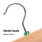 10 Pcs Wooden Clip Pants Hangers Two Finishes | StorageOZ
