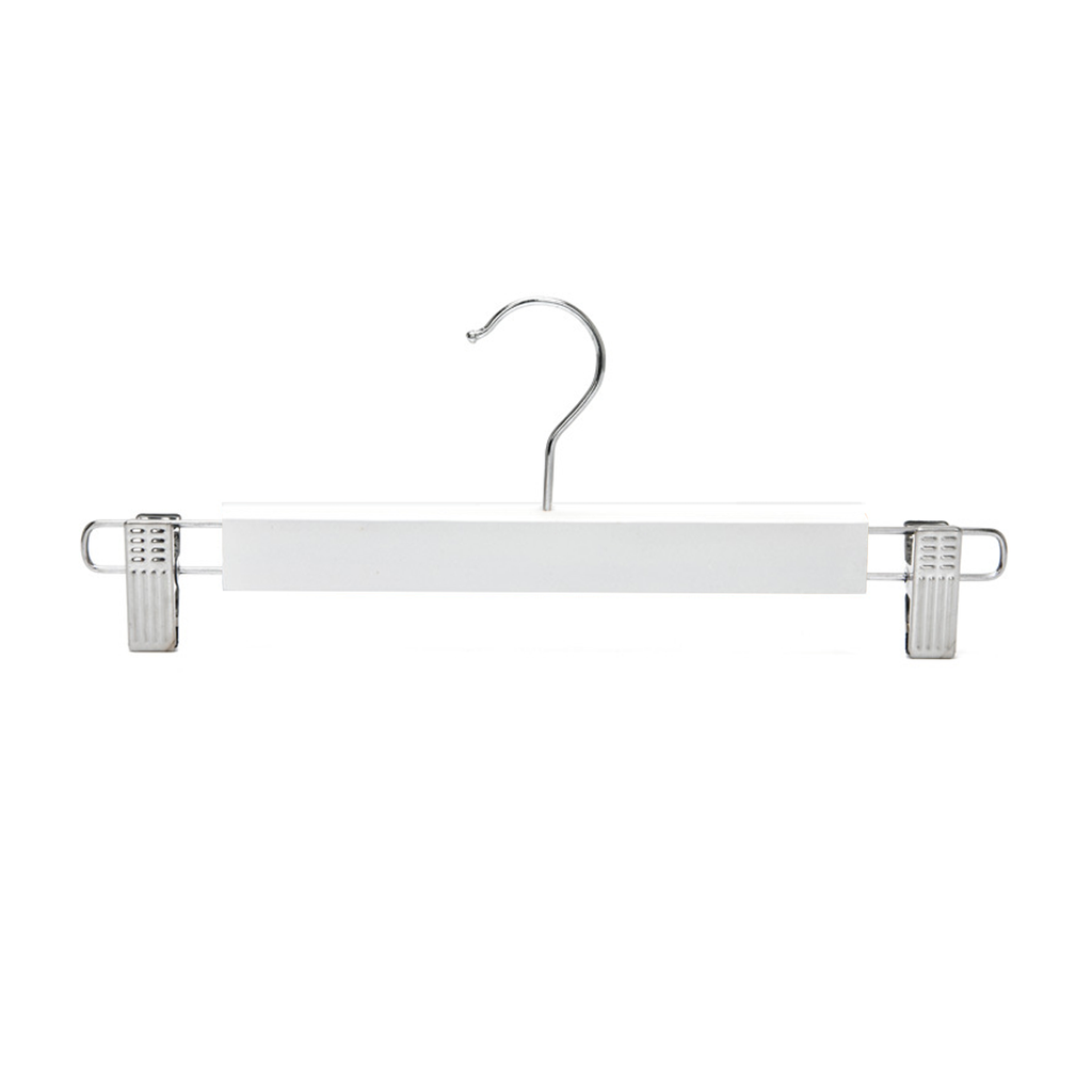 10 Pcs Wooden Clip Pants Hangers Two Finishes | StorageOZ