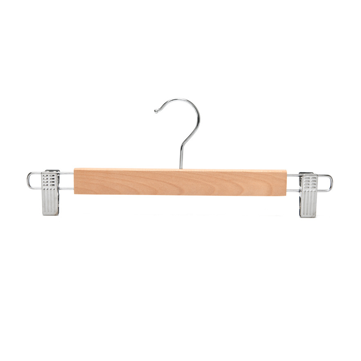 10 Pcs Wooden Clip Pants Hangers Two Finishes | StorageOZ