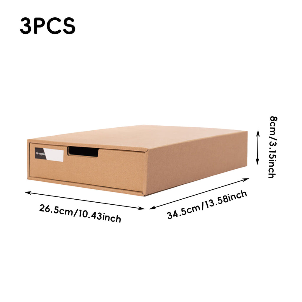 3 Pcs Paper Drawer Boxes Two Colours Set | StorageOZ