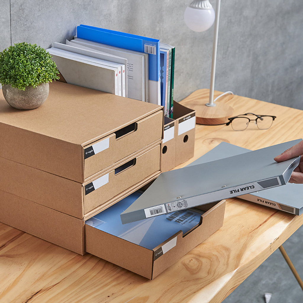 3 Pcs Paper Drawer Boxes Two Colours Set | StorageOZ