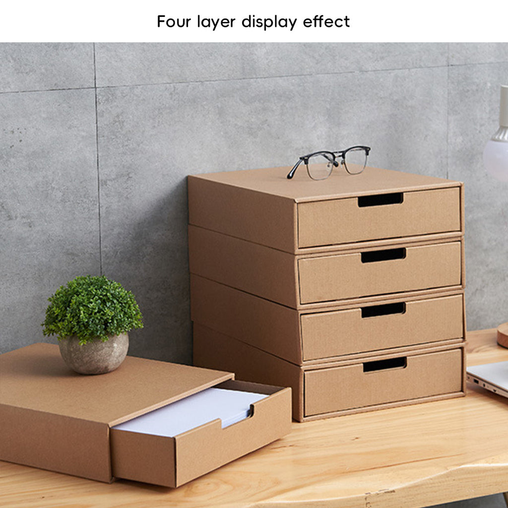 3 Pcs Paper Drawer Boxes Two Colours Set | StorageOZ