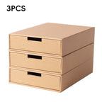 3 Pcs Paper Drawer Boxes Two Colours Set | StorageOZ