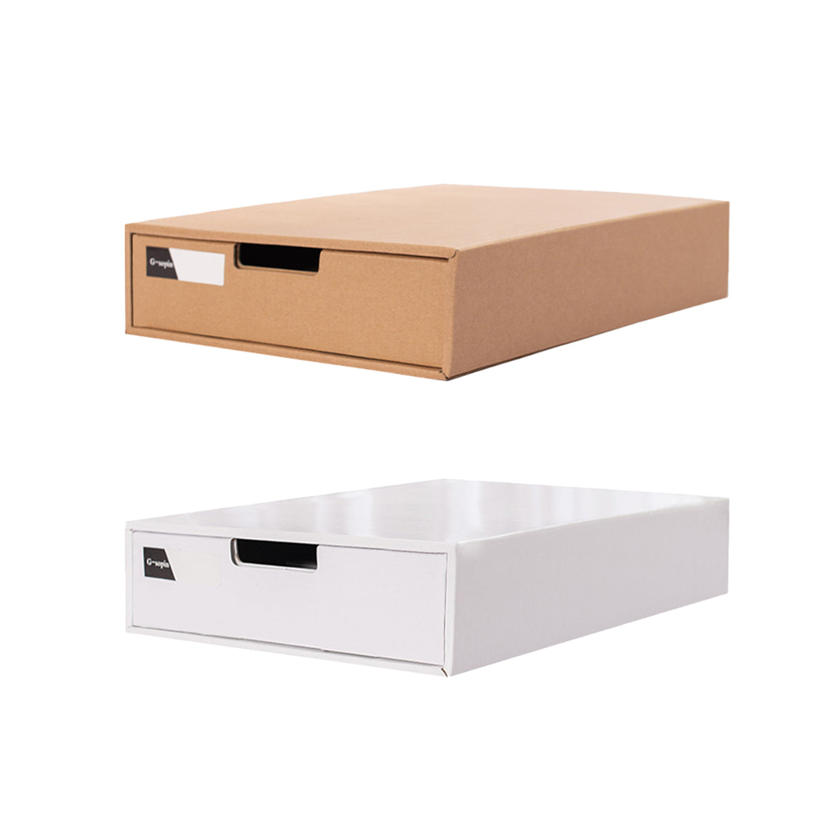 3 Pcs Paper Drawer Boxes Two Colours Set | StorageOZ