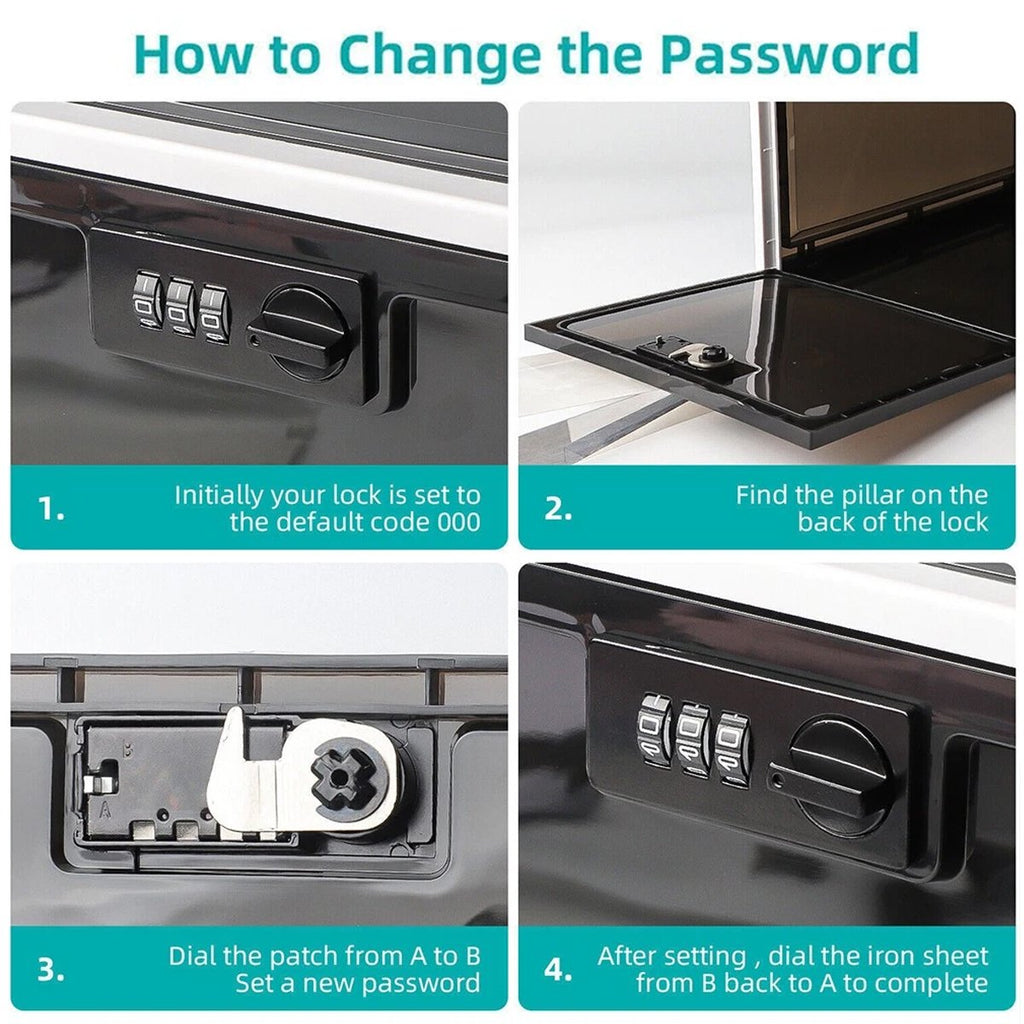 Password Lock Boxes Two Colours Organiser | StorageOZ