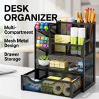Black Desk Pen Holder Storage Cup Organiser | StorageOZ