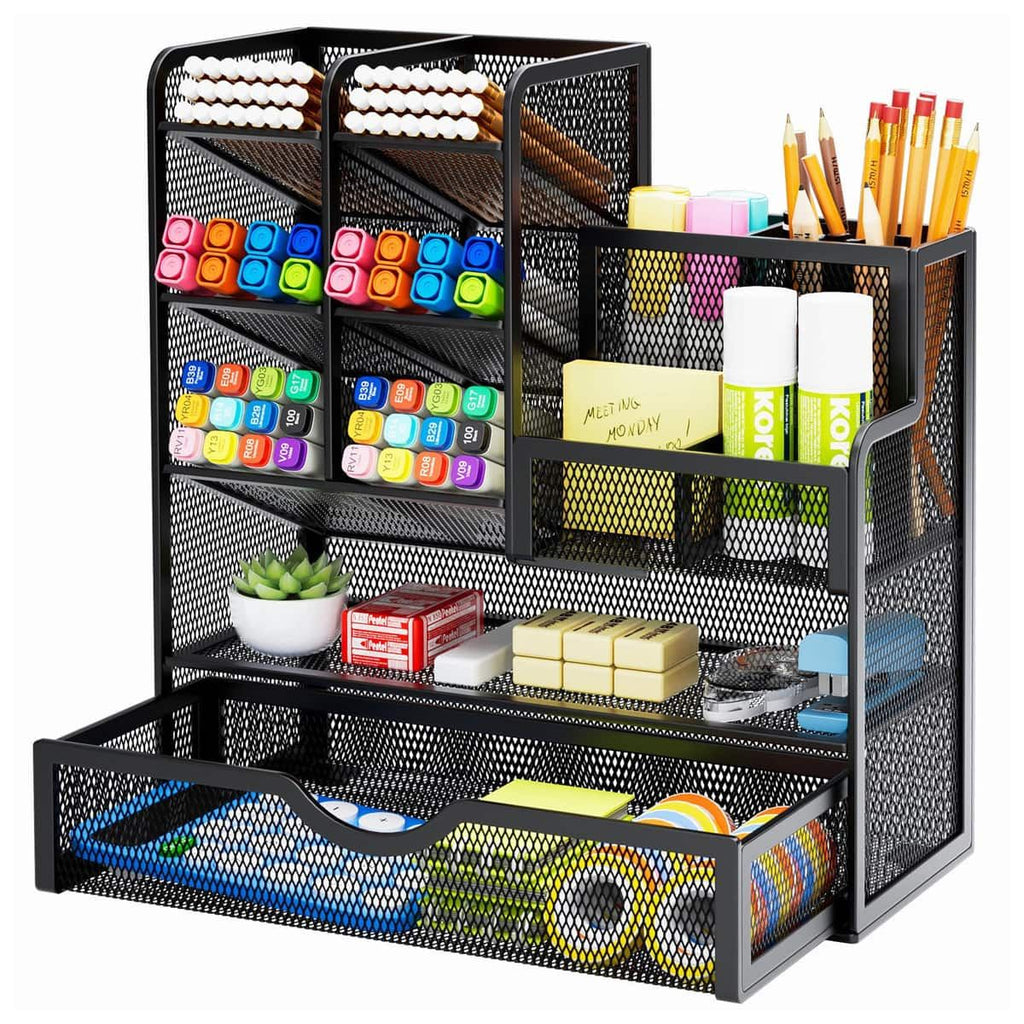 Black Desk Pen Holder Storage Cup Organiser | StorageOZ