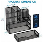 Black Desk Pen Holder Storage Cup Organiser | StorageOZ