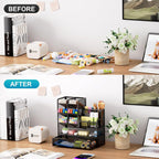 Black Desk Pen Holder Storage Cup Organiser | StorageOZ