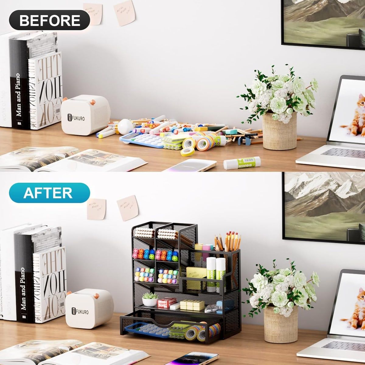 Black Desk Pen Holder Storage Cup Organiser | StorageOZ
