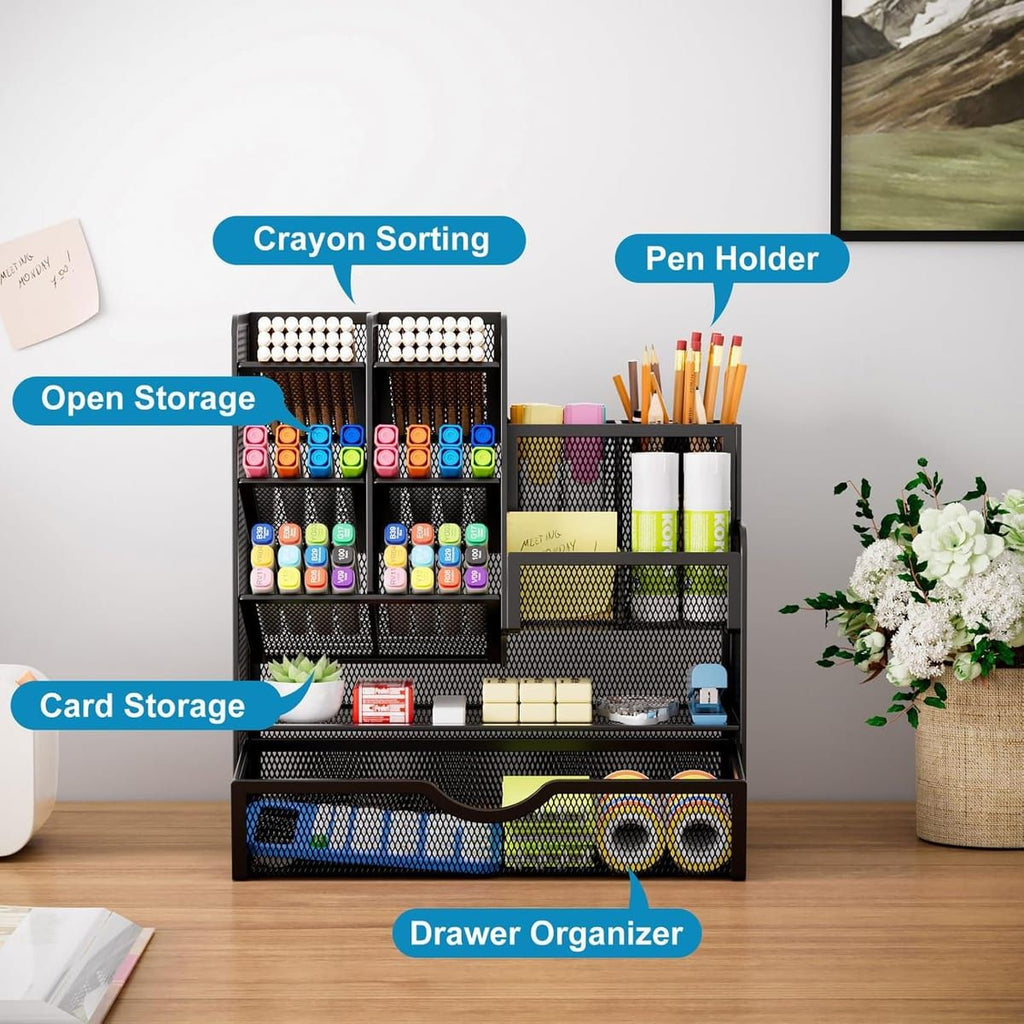 Black Desk Pen Holder Storage Cup Organiser | StorageOZ