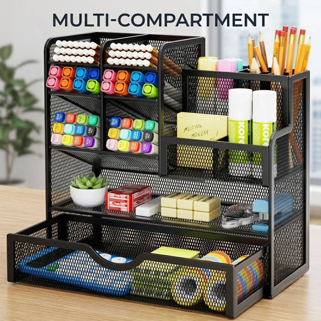 Black Desk Pen Holder Storage Cup Organiser | StorageOZ