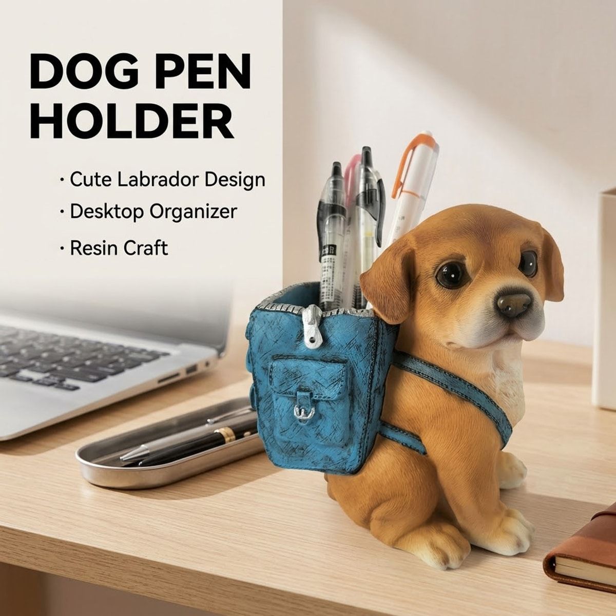 Blue Dog Shape Desk Pen Holder Organiser | StorageOZ