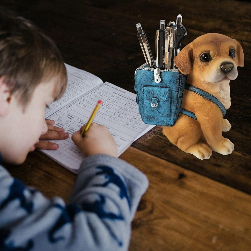 Blue Dog Shape Desk Pen Holder Organiser | StorageOZ