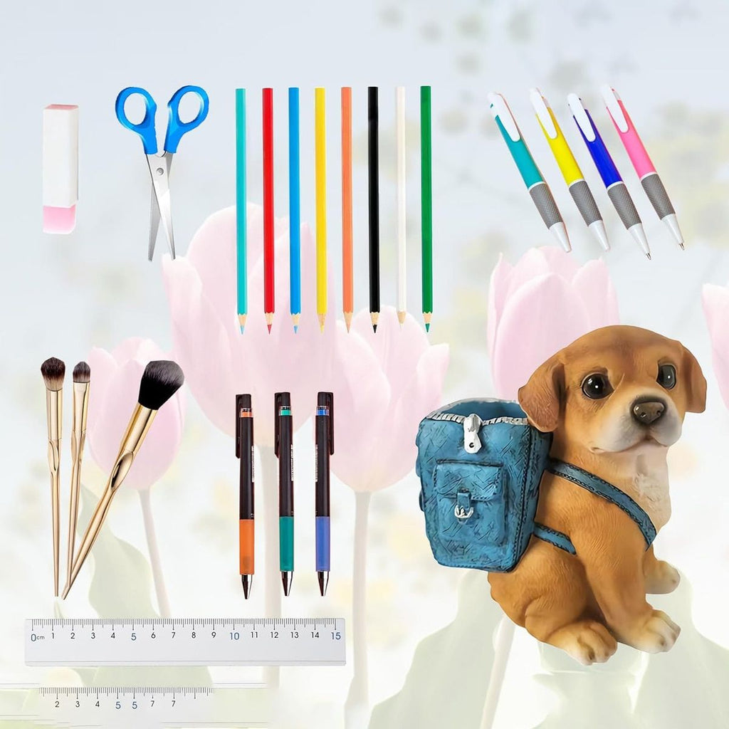 Blue Dog Shape Desk Pen Holder Organiser | StorageOZ