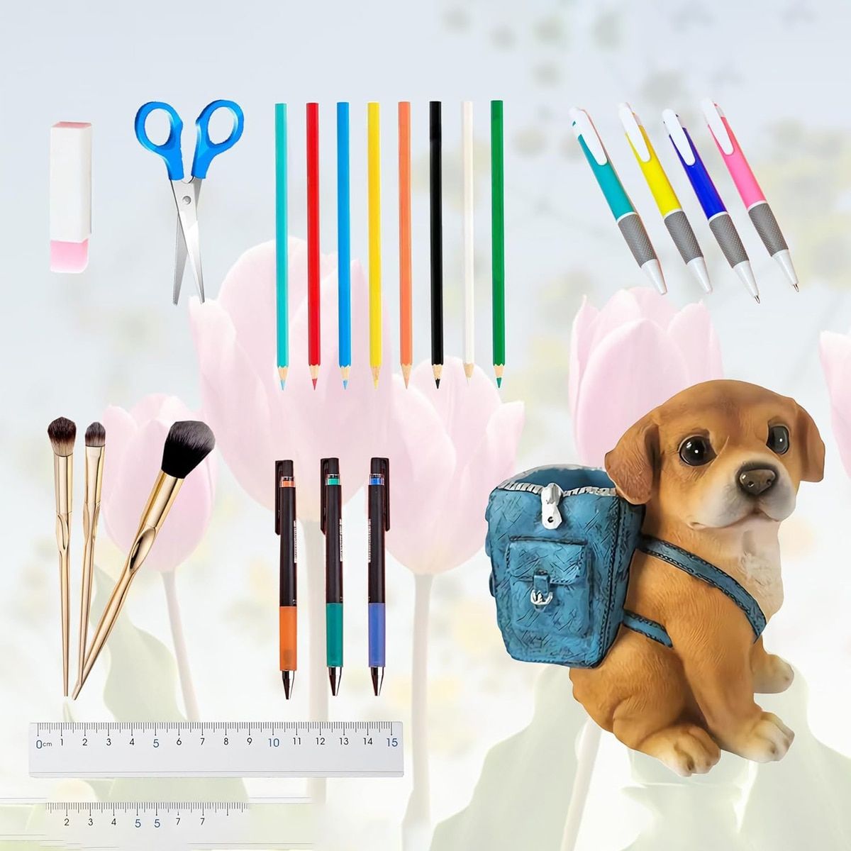 Blue Dog Shape Desk Pen Holder Organiser | StorageOZ
