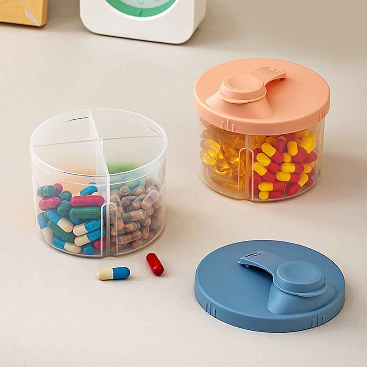3 Pcs Portable Pill Organisers Three Colours | StorageOZ