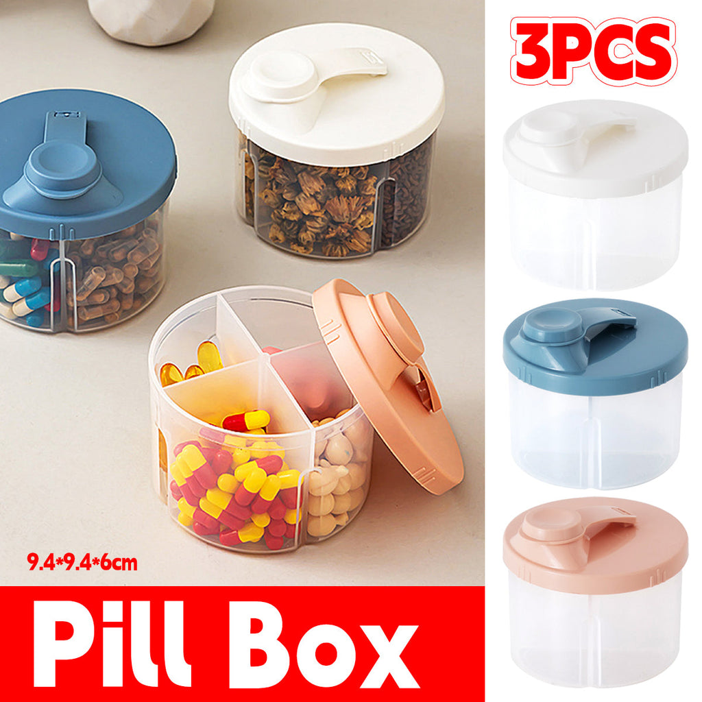 3 Pcs Portable Pill Organisers Three Colours | StorageOZ