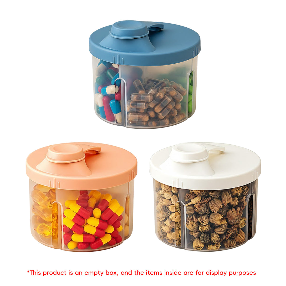 3 Pcs Portable Pill Organisers Three Colours | StorageOZ