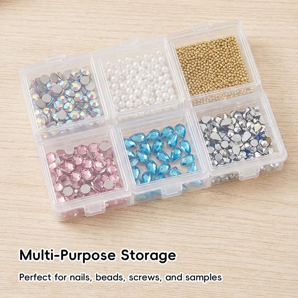 30 Pcs 6 Cell Parts Boxes Two Sizes Rack | StorageOZ