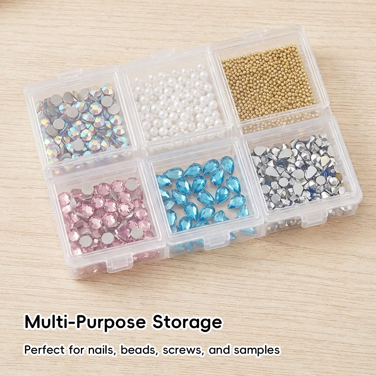30 Pcs 6 Cell Parts Boxes Two Sizes Rack | StorageOZ