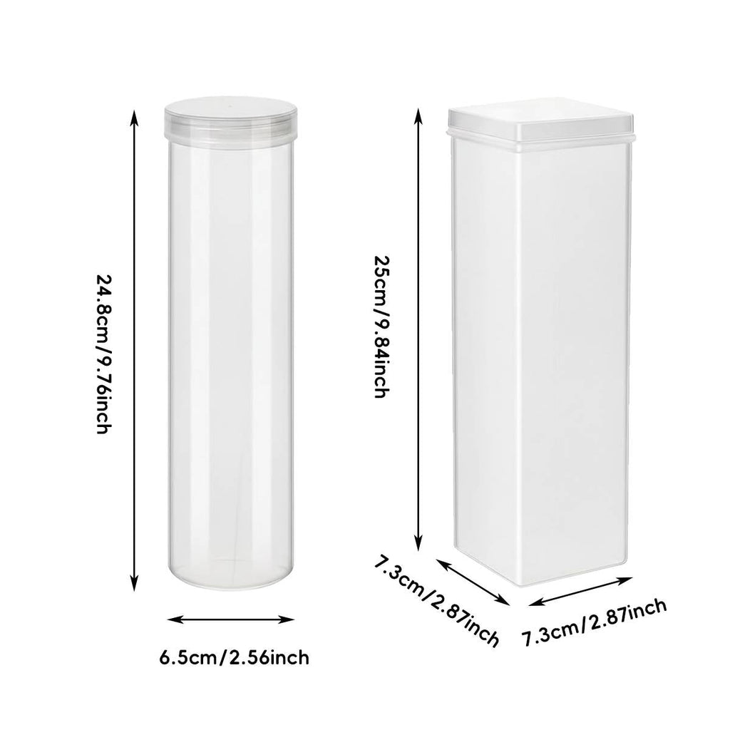 6 Pcs Airtight Jars Round or Square Rack | StorageOZ
