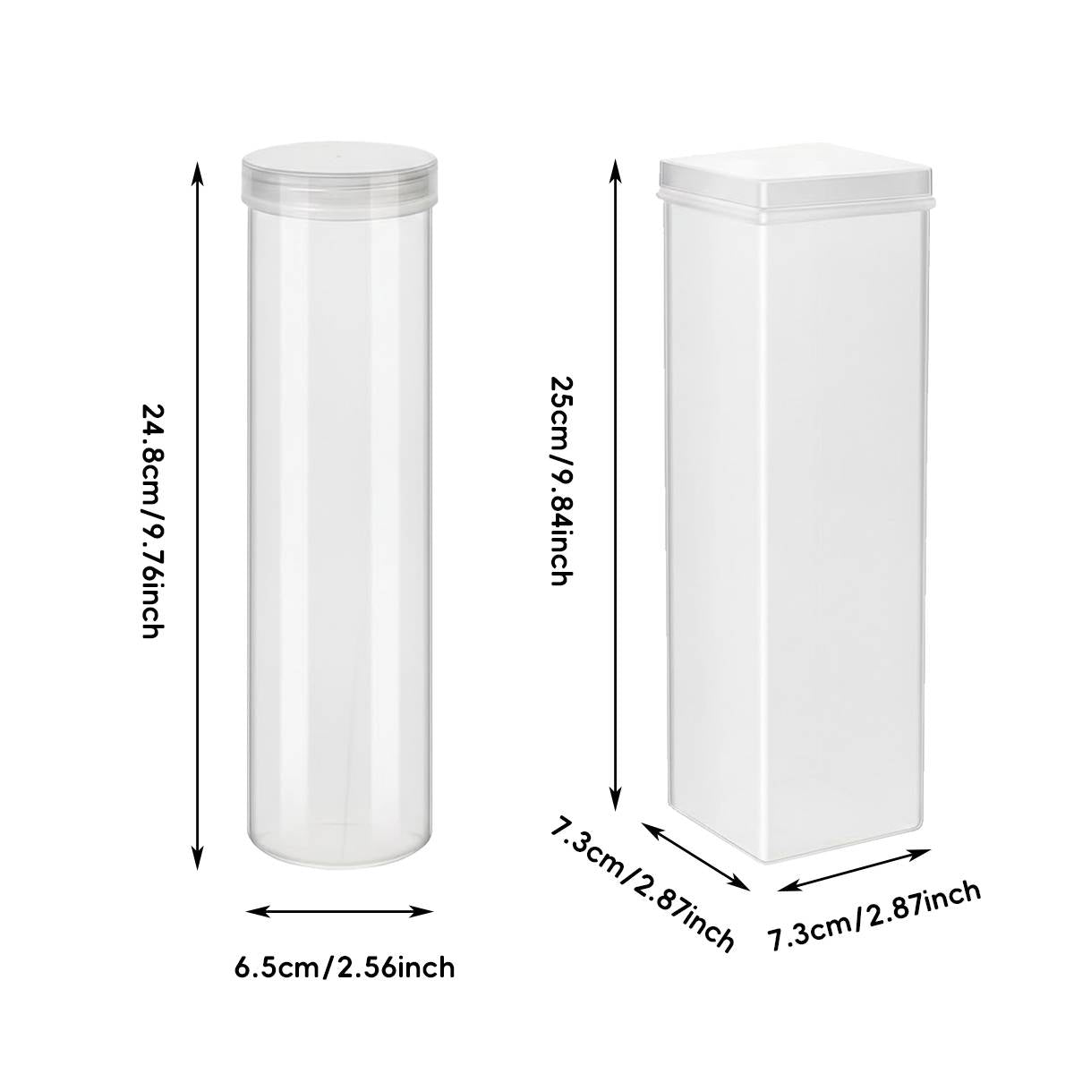6 Pcs Airtight Jars Round or Square Rack | StorageOZ