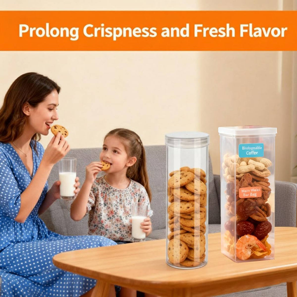 6 Pcs Airtight Jars Round or Square Rack | StorageOZ