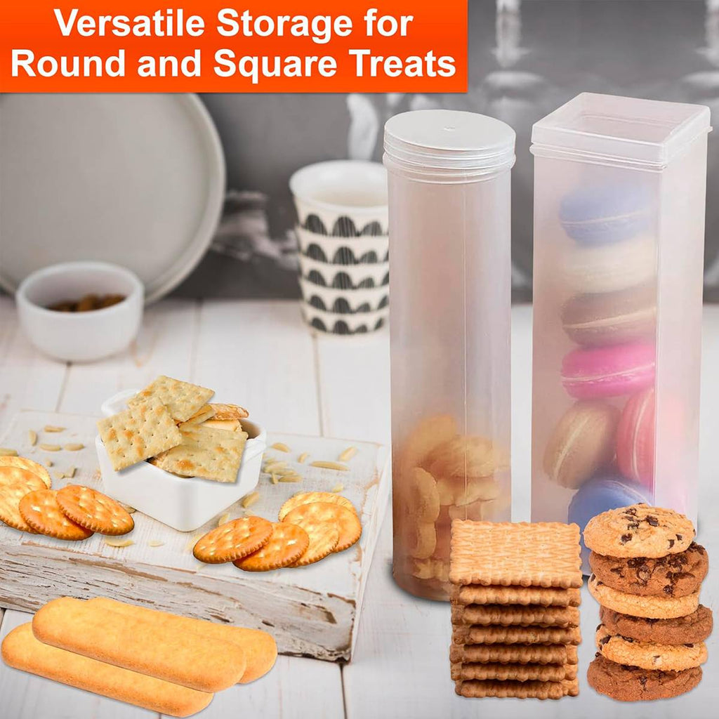 6 Pcs Airtight Jars Round or Square Rack | StorageOZ