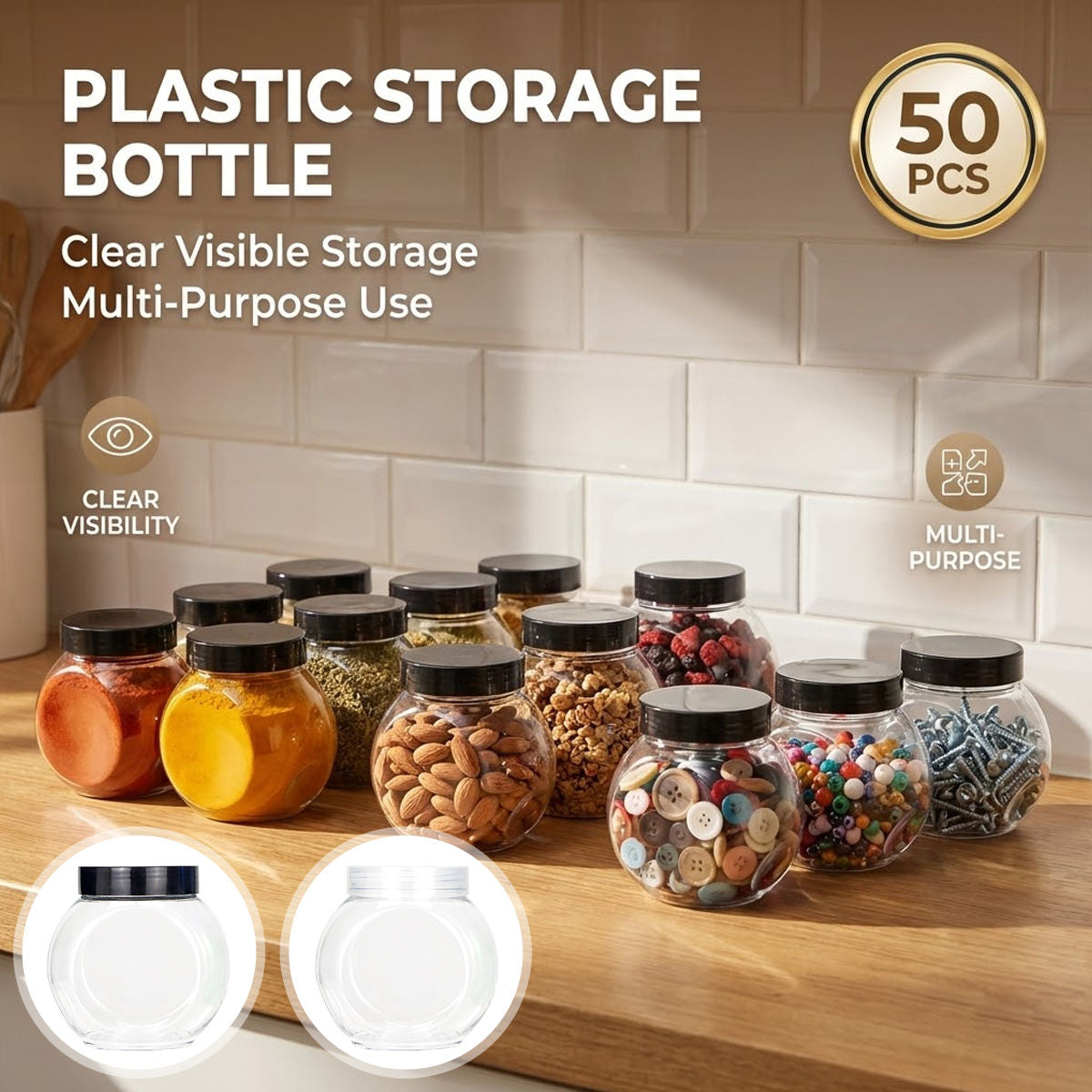 Spice Jars Two Colours Kitchen Organiser | StorageOZ