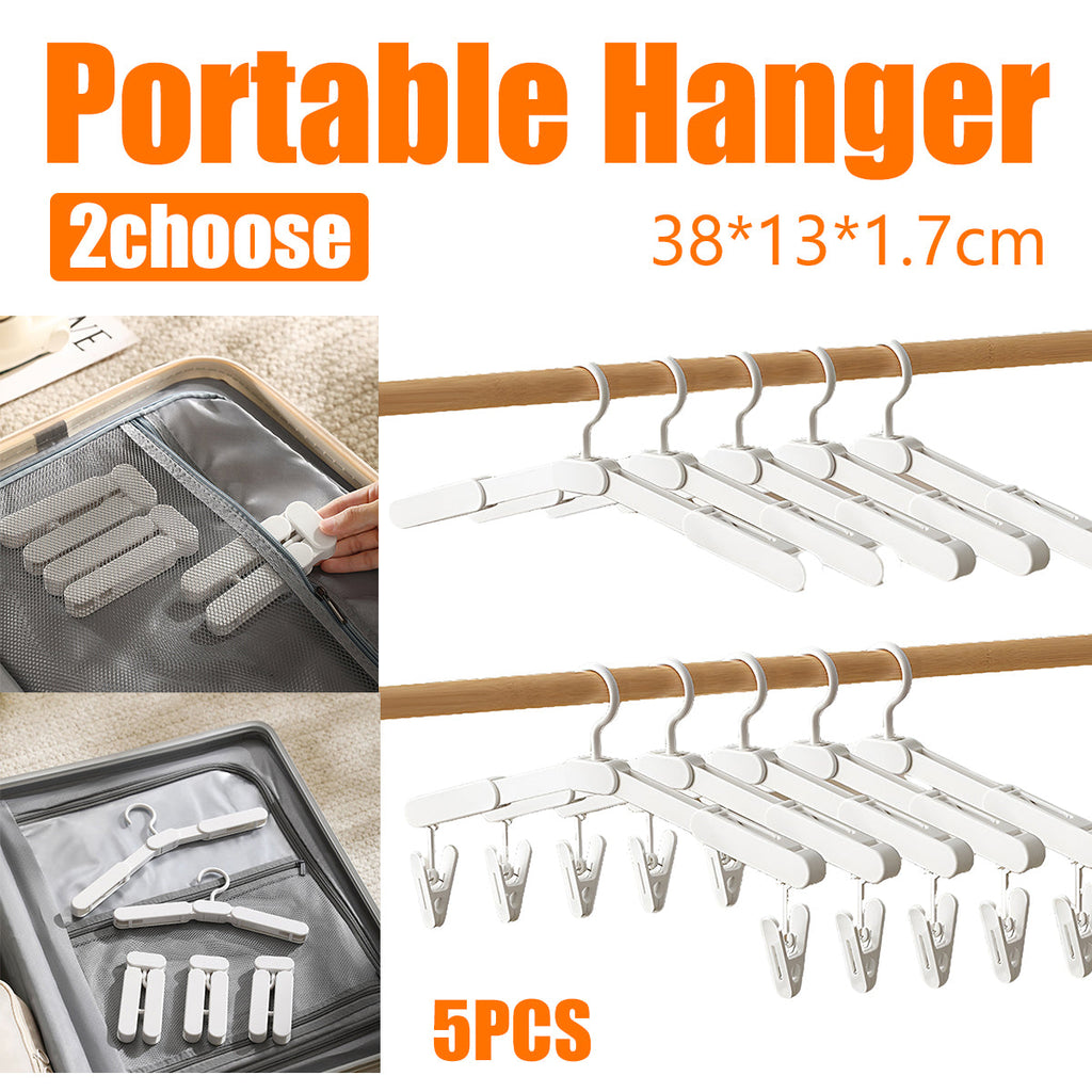 5 Pcs Foldable Plastic Hangers Two Styles | StorageOZ