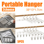 5 Pcs Foldable Plastic Hangers Two Styles | StorageOZ