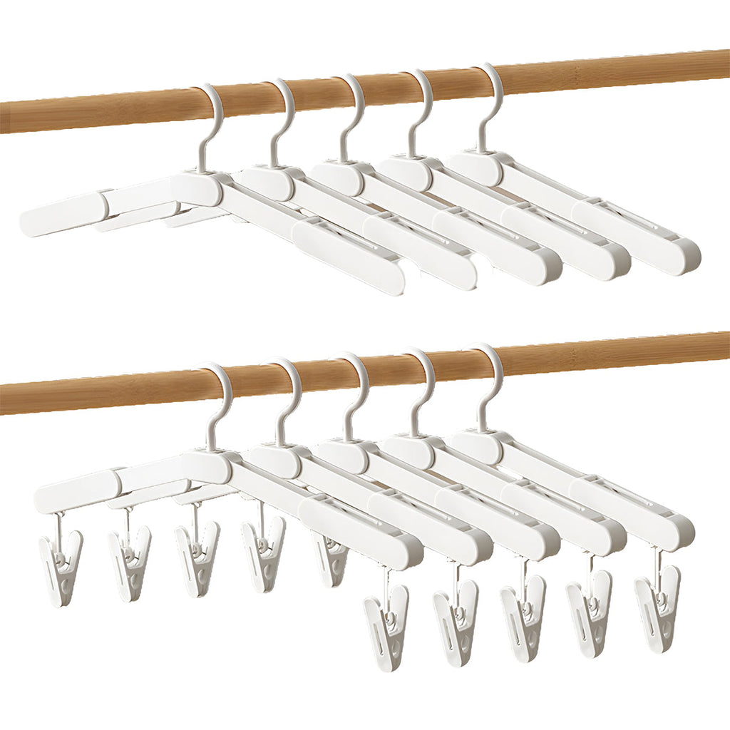 5 Pcs Foldable Plastic Hangers Two Styles | StorageOZ