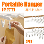 5 Pcs Foldable Plastic Hangers Two Styles | StorageOZ