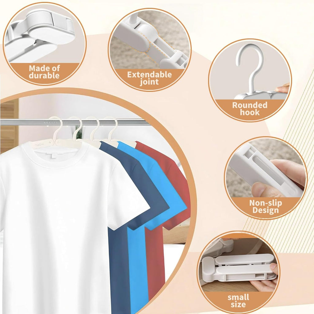 5 Pcs Foldable Plastic Hangers Two Styles | StorageOZ