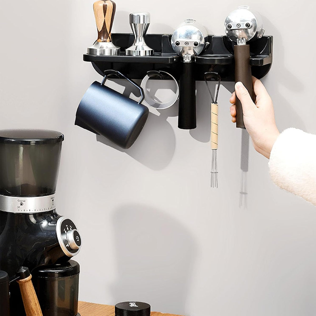 Wall Portafilter Holder Three Sizes Rack | StorageOZ