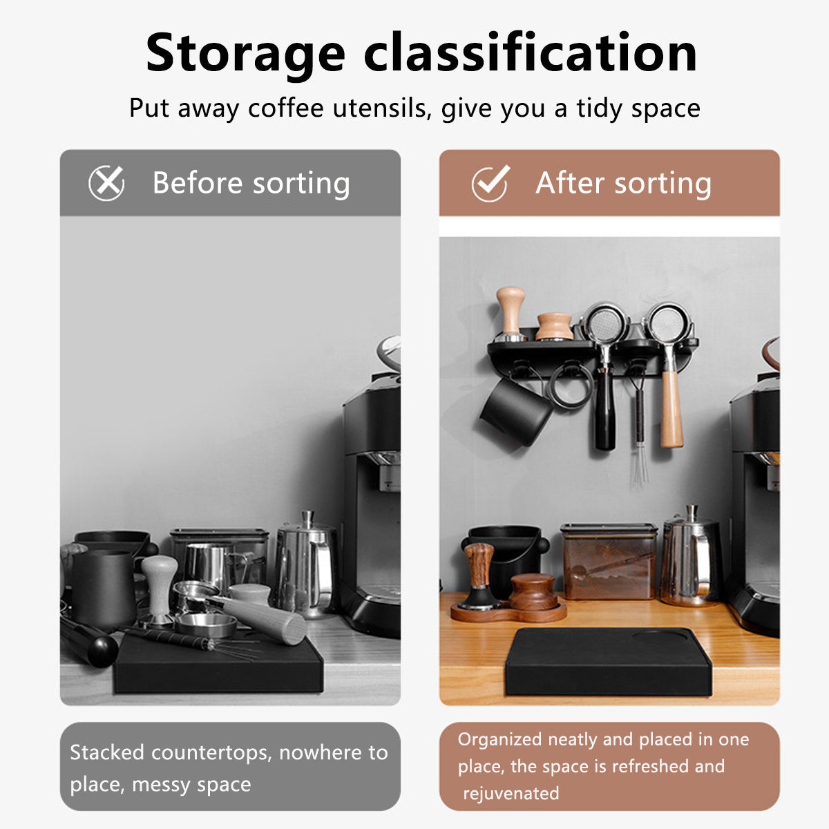 Wall Portafilter Holder Three Sizes Rack | StorageOZ