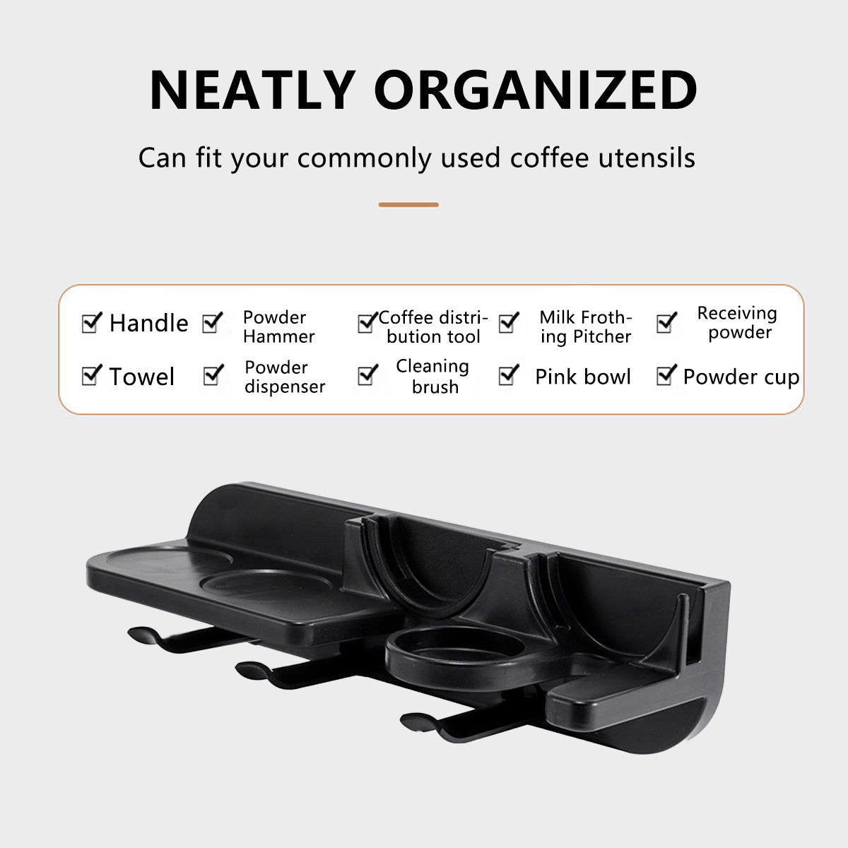 Wall Portafilter Holder Three Sizes Rack | StorageOZ