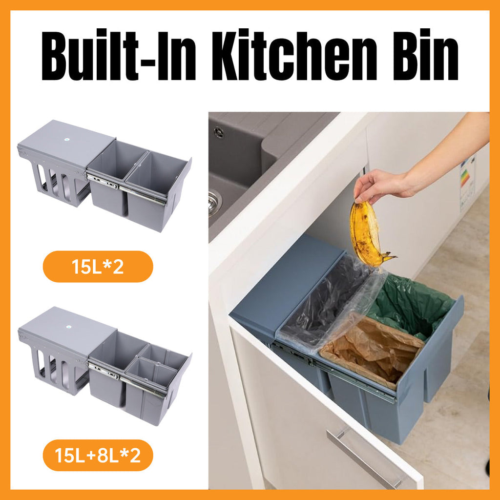 Pull Out Under Sink Sort Bins Two Layouts | StorageOZ