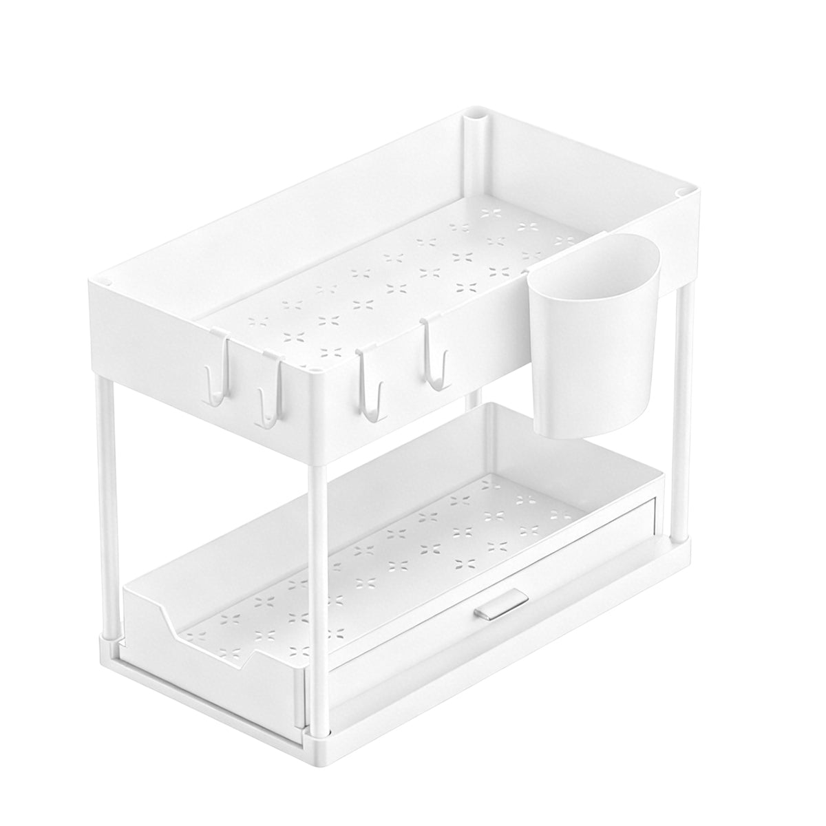 2 Tier Under Sink Pull Out Rack Two Colours | StorageOZ