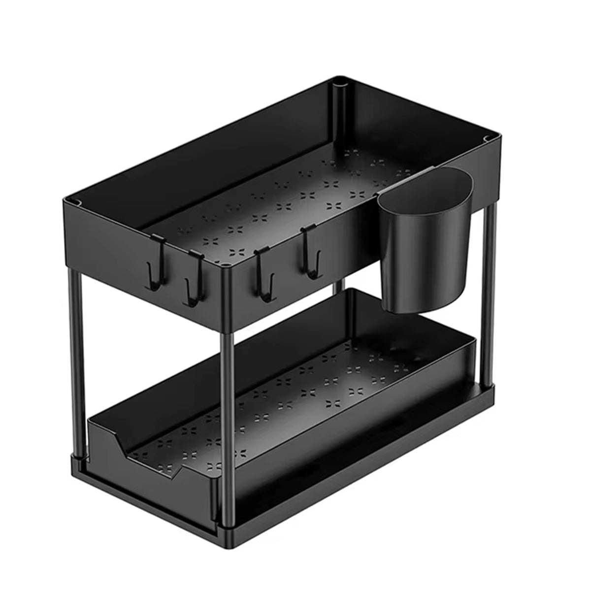 2 Tier Under Sink Pull Out Rack Two Colours | StorageOZ