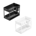 2 Tier Under Sink Pull Out Rack Two Colours | StorageOZ