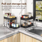 2 Tier Under Sink Pull Out Rack Two Colours | StorageOZ