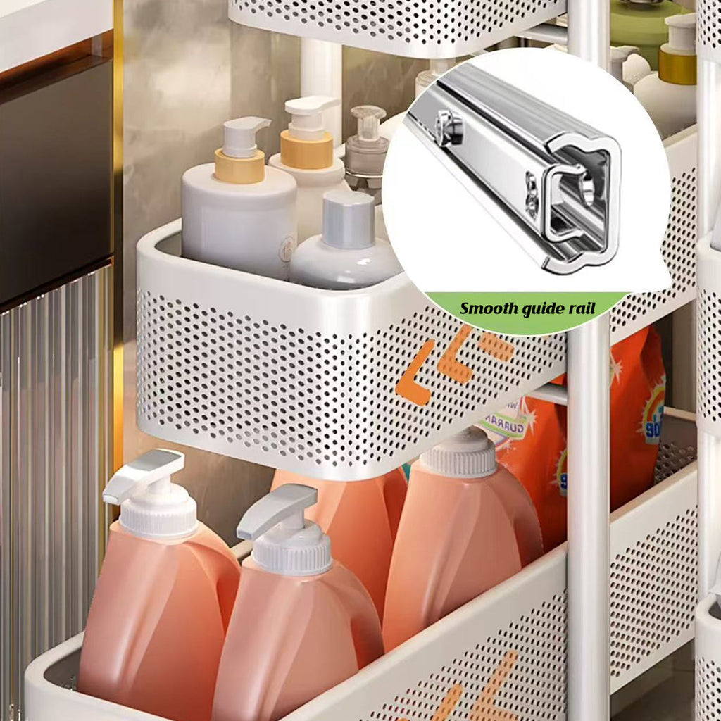 3 Tier Slim Pull Out Trolley Two Colours | StorageOZ